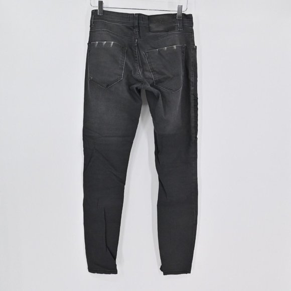 DENIM CO Mens Gray Moto Style Denim Jeans Skinny Cotton Blend Size 30 Length 31 - Picture 6 of 10